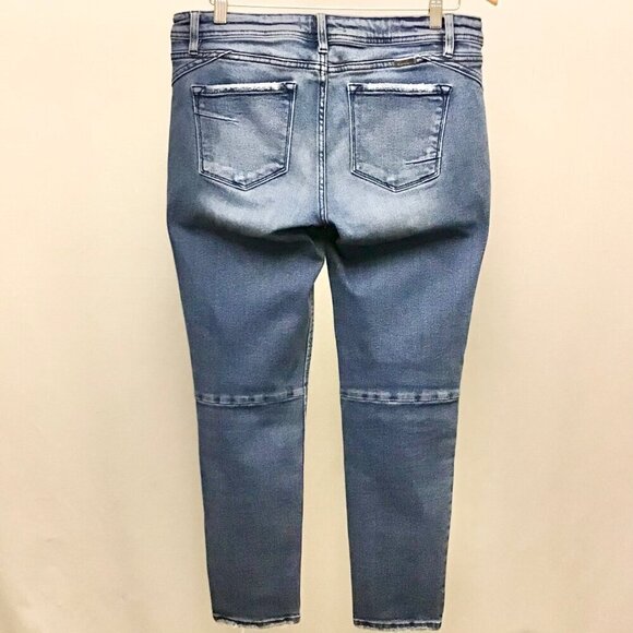 KanCan 11(29) Distressed Women’s Jeans Mid Rise Tapered Leg Stretch KC8575M - Picture 5 of 8